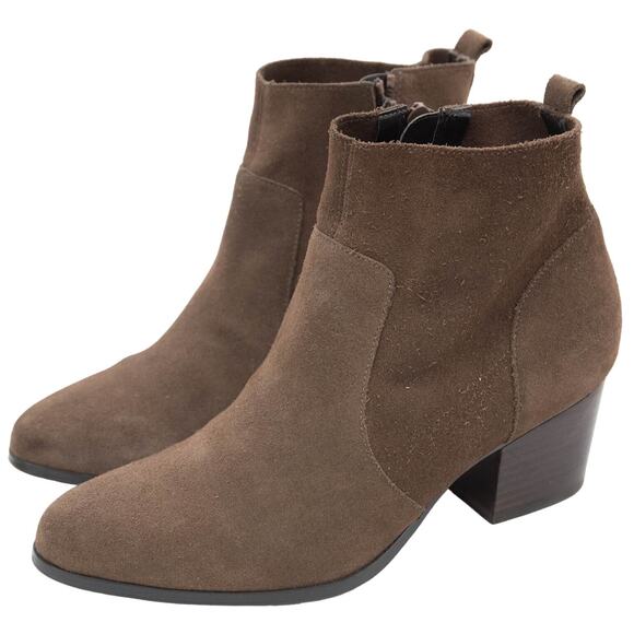 Crown Vintage Brown Suede Saleen Ankle Boots Size 8 - Picture 1 of 12